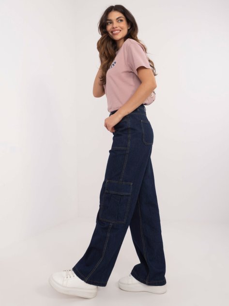 Spodnie jeans-D80016BD62458D282-granatowy