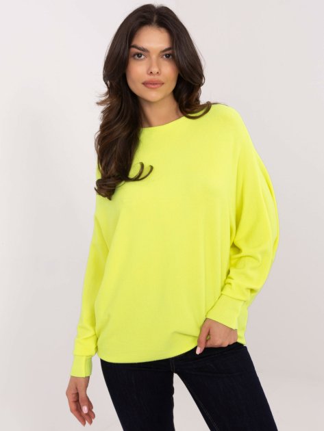 Sweter-DHJ-SW-8862.91-fluo żółty