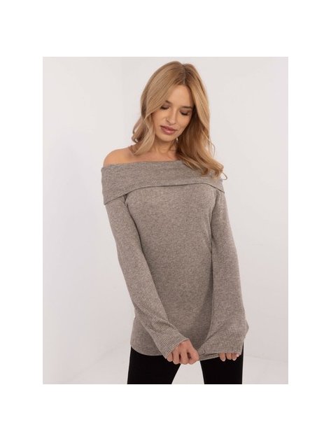 Sweter-DHJ-SW-A2449.33-ciemny bezowy